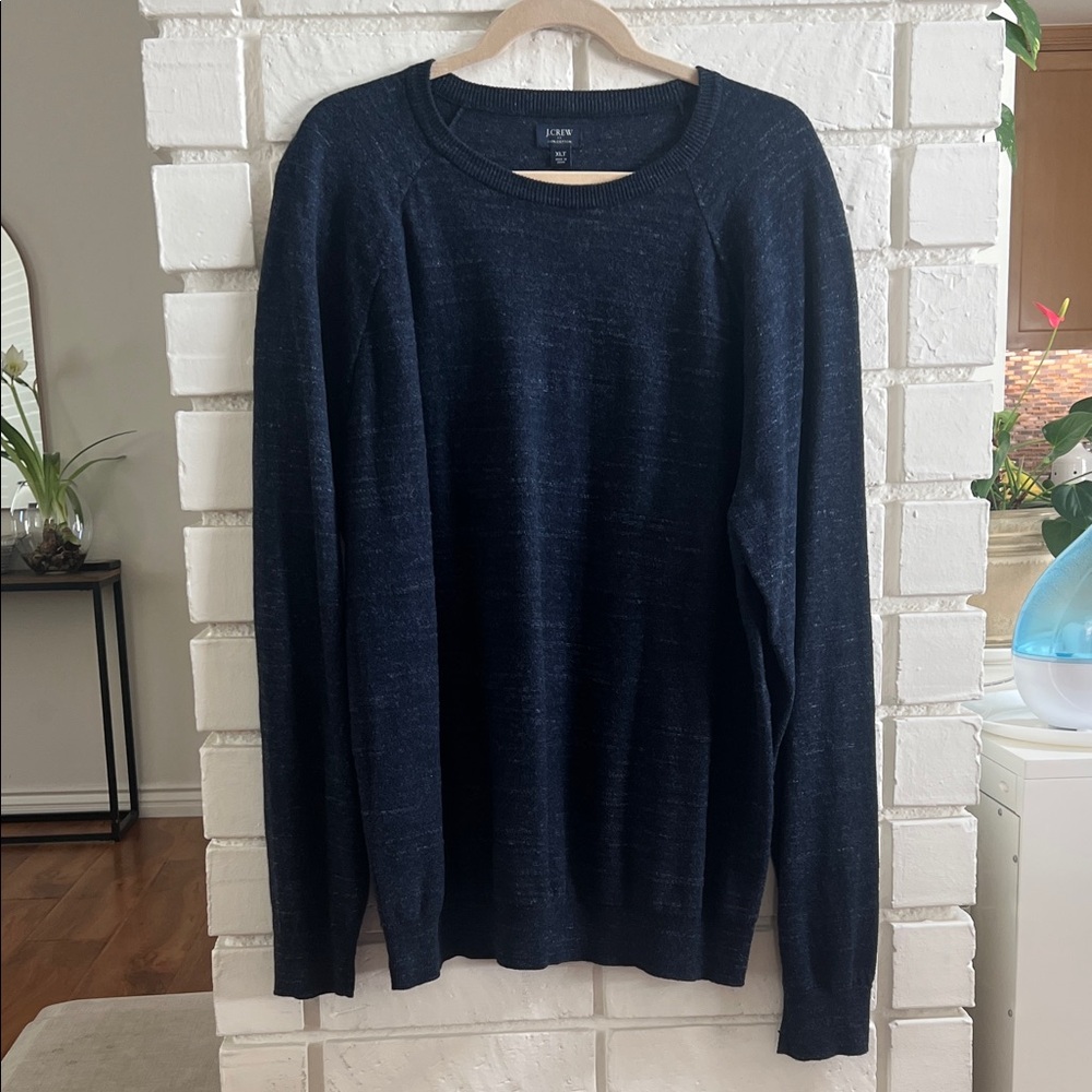 J. Crew Men's Deep Blue Crewneck Sweater